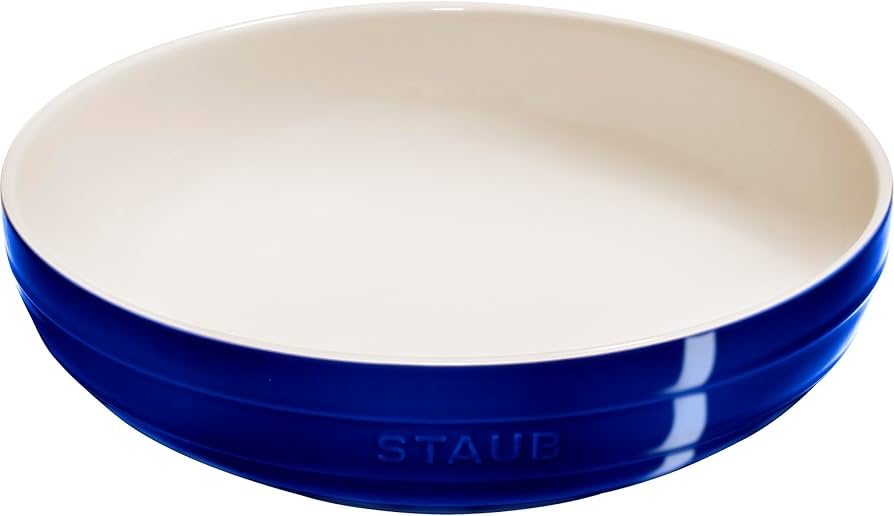 Amazon.com | Staub Ceramic 11.5-inch Shallow Serving Bowl - Dark