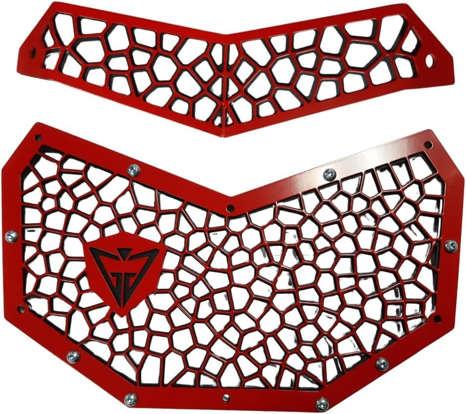 GAM Red Bundle Front Grills Shifter Panel Knob Grab Handle For Can am Maverick X3 2017-2023 All Models