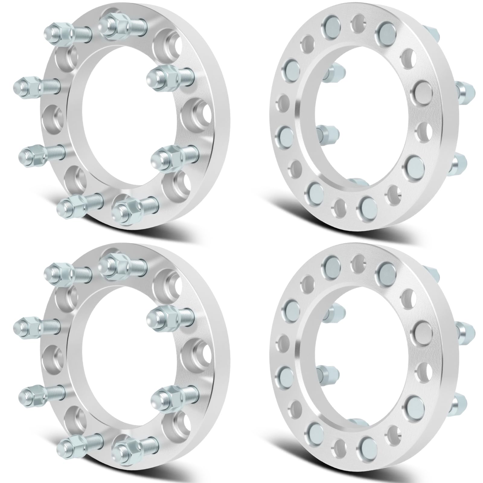SCITOO 4Pcs 8x6.5 Wheel Spacers 1 inch Bore 126mm Studs 9/16" 8 Lug