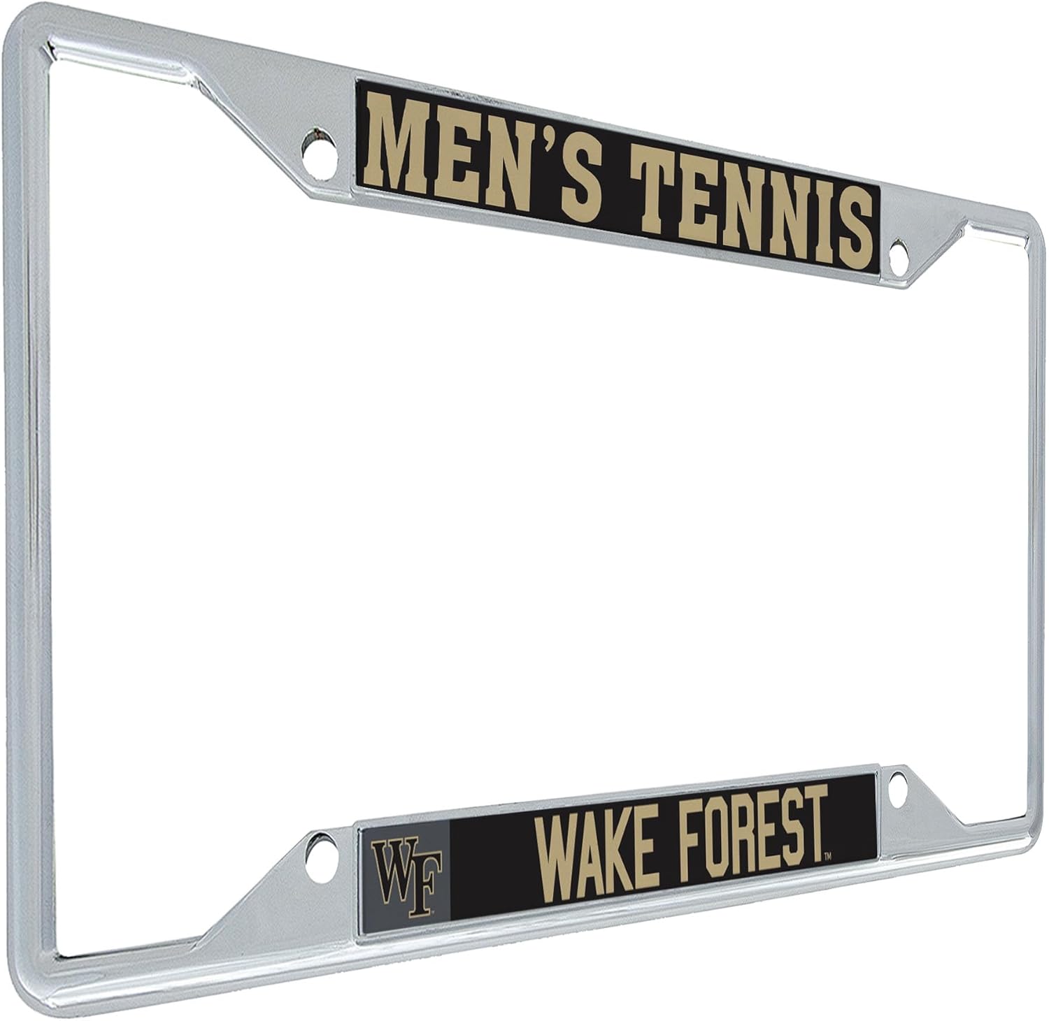 Desert Cactus Wake Forest University License Plate Frame Demon Deacons Car Accessories Tag Holder for Front or Rear of Car (Men's Tennis)