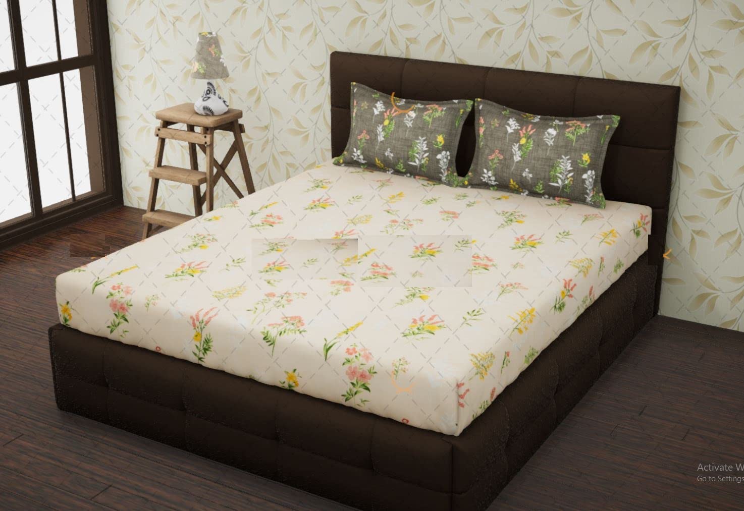 Amazon Brand Umi Super Soft Brushed Microfiber Cotton King Size Bedsheet with Pillow Covers