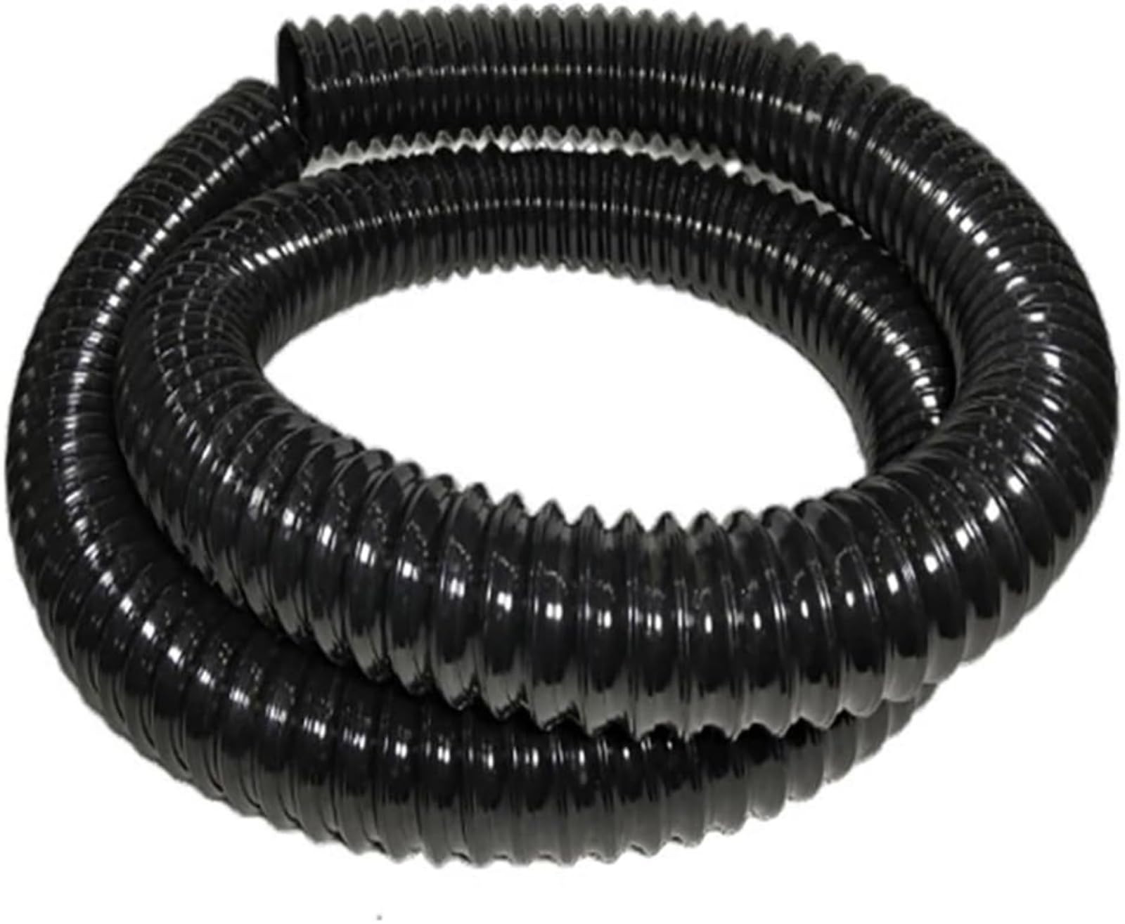 Flexible Transparent Black PU Debris Hose,325mm ID, 1m Length, 0.63-2mm Wall, for Industrial Vacuum Extractor System(0.93mm)