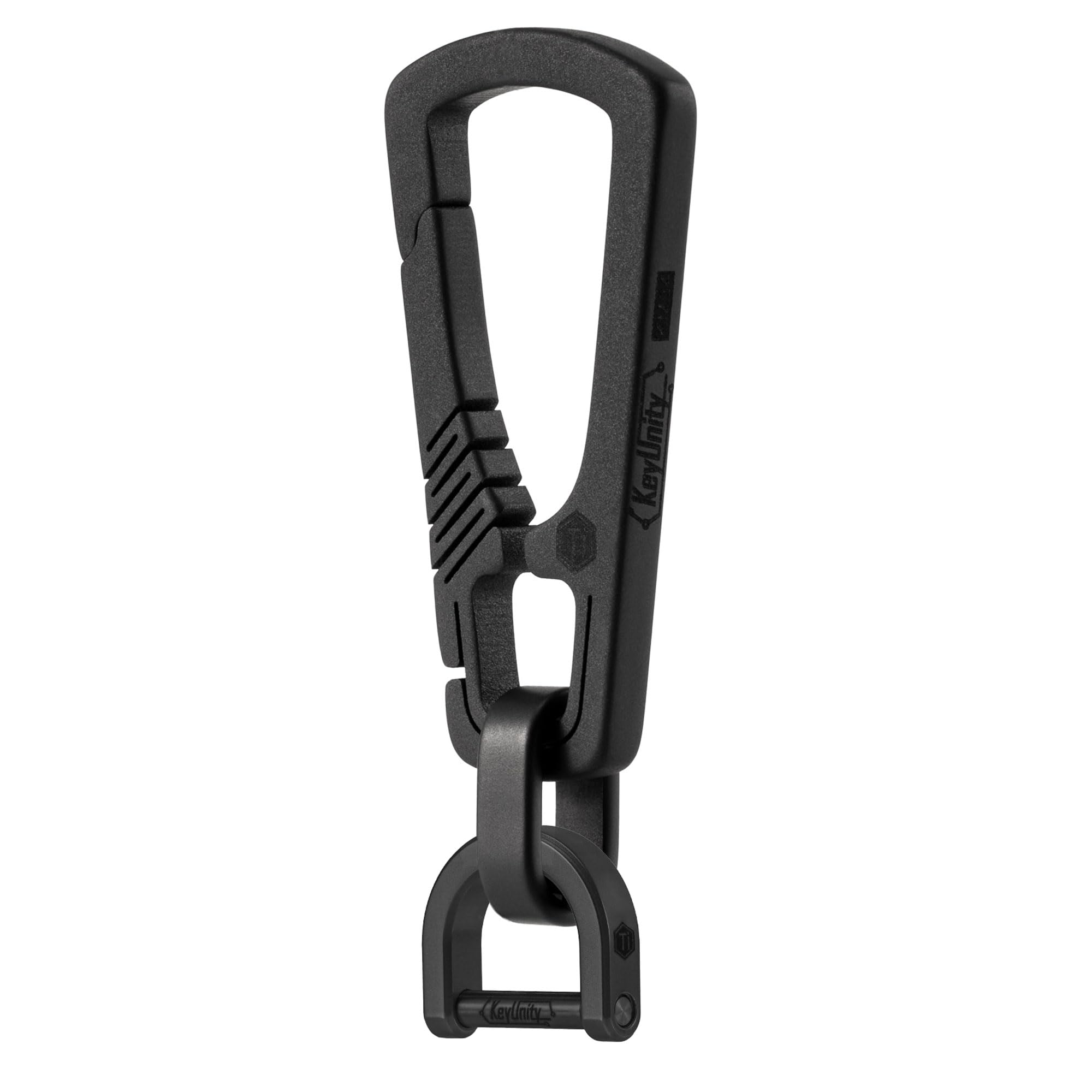 KeyUnity Clip Porte-CléS Mousqueton en Titane, Mousqueton Porte Clé, Porte Clef Homme, Organisateur De Porte-CléS EDC à DéGagement Rapide avec Porte-CléS, pour Usage Quotidien, Alpinisme