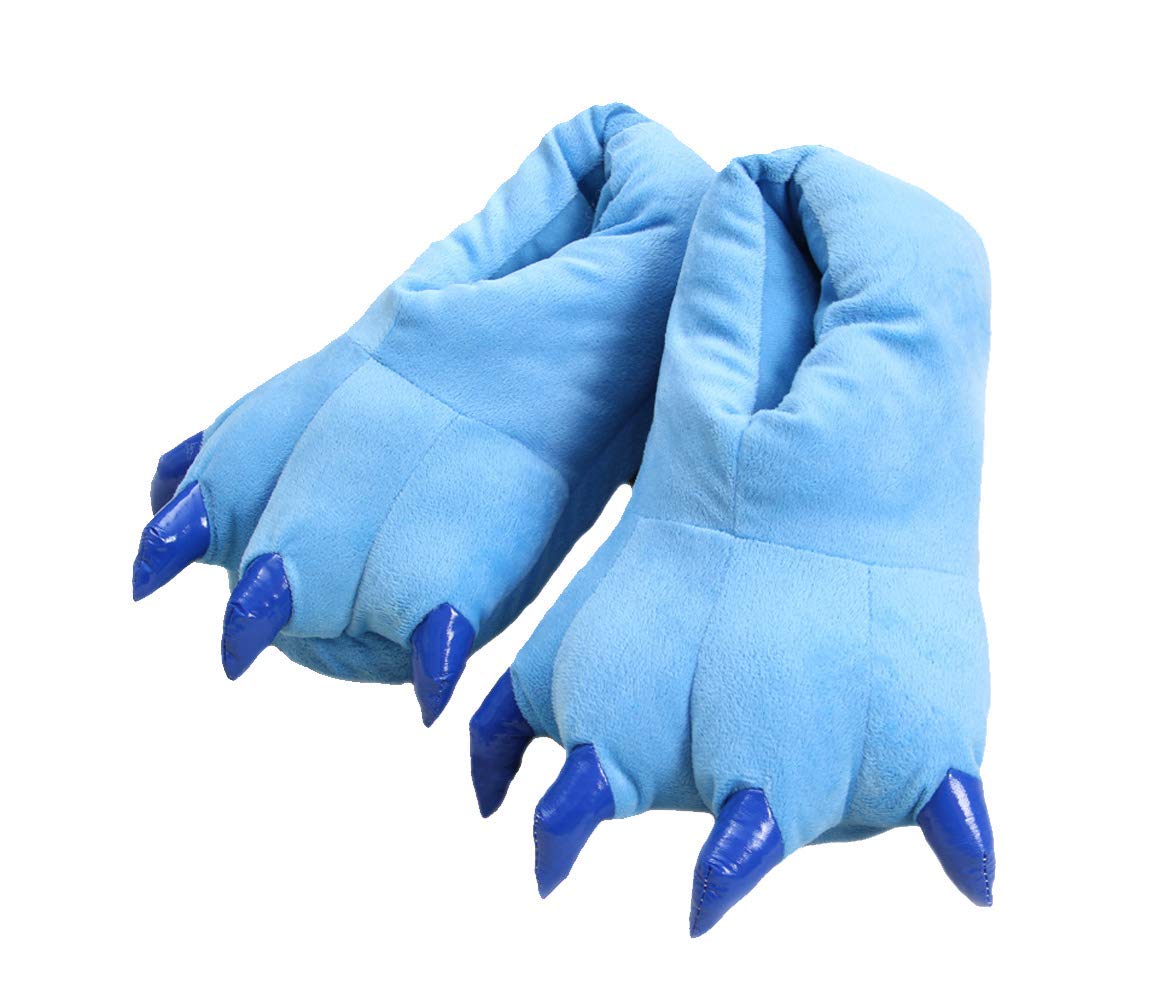 Unisex Cute Monster Claw Fleece Slippers, Fun Dinosaur Style Animal Claw Slippers, Suitable for Women, Men, Girls & Boys, Halloween Party Cosplay Slipper