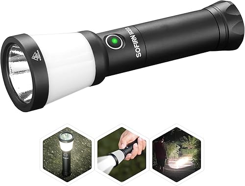 weneasker Linterna recargable Sofirn SC03 Linterna LED brillante con 2000 lúmenes, luz lateral combinada, resistencia al agua IPX8, para campamento,