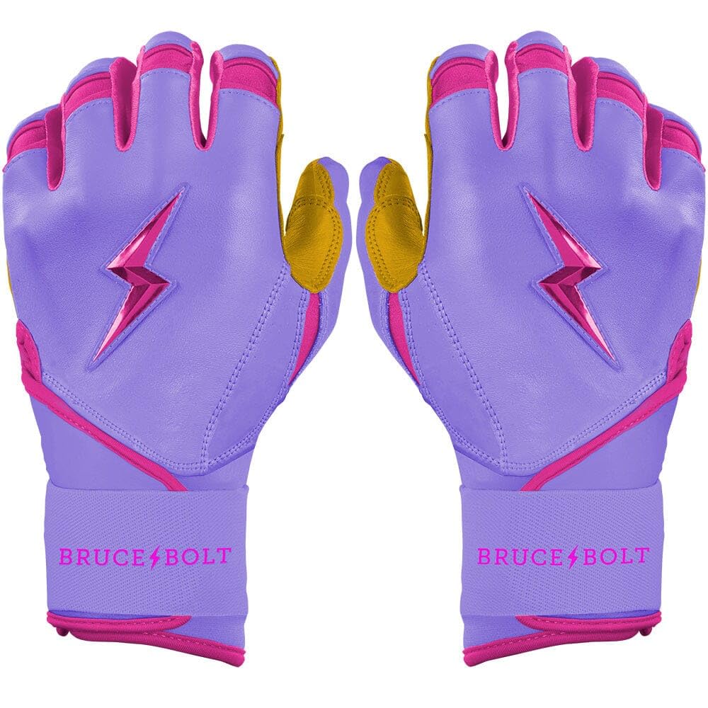 BRUCE BOLT Signature Series Long Cuff Batting Gloves - Pro-Athlete Collection - Adult &amp; Youth Sizes