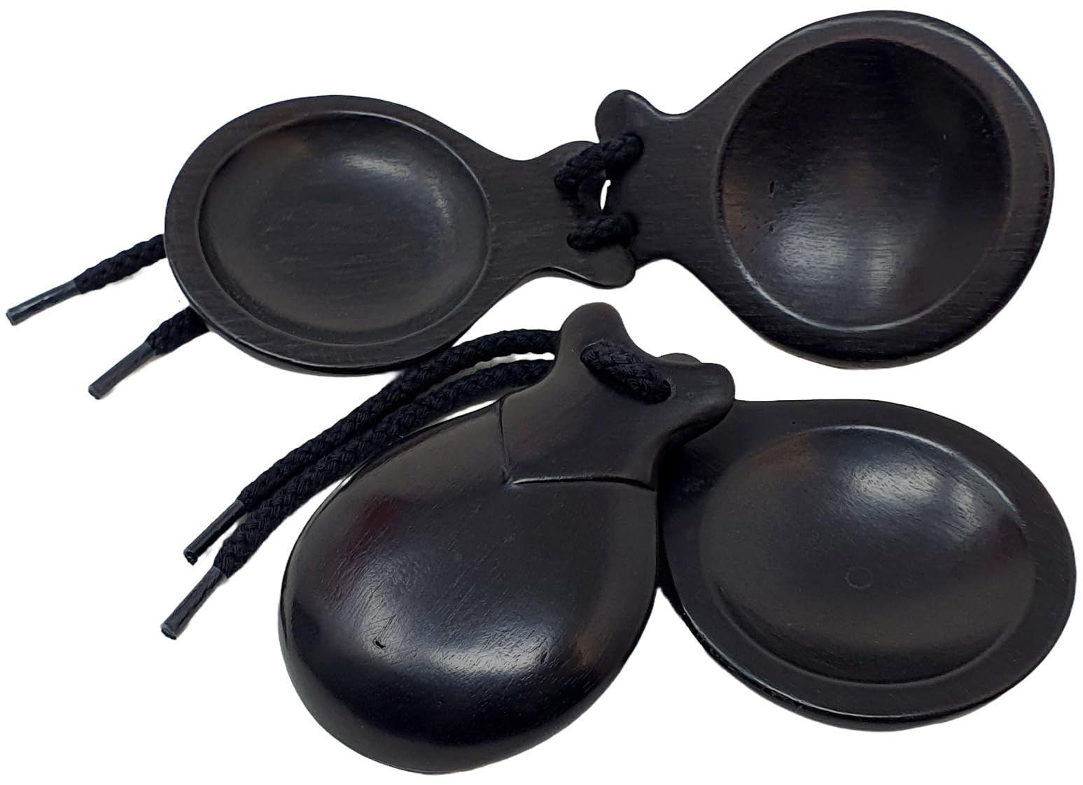 ROCKSTAR - Castañuelas Profesionales de Madera de Ébano - Modelo 84-5 - Fabricadas Artesanalmente en España - Perfectas para Bailes Flamenco