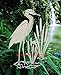 Egret & Cattails Left Oval Etched Window Decal Vinyl Glass Cling - 15