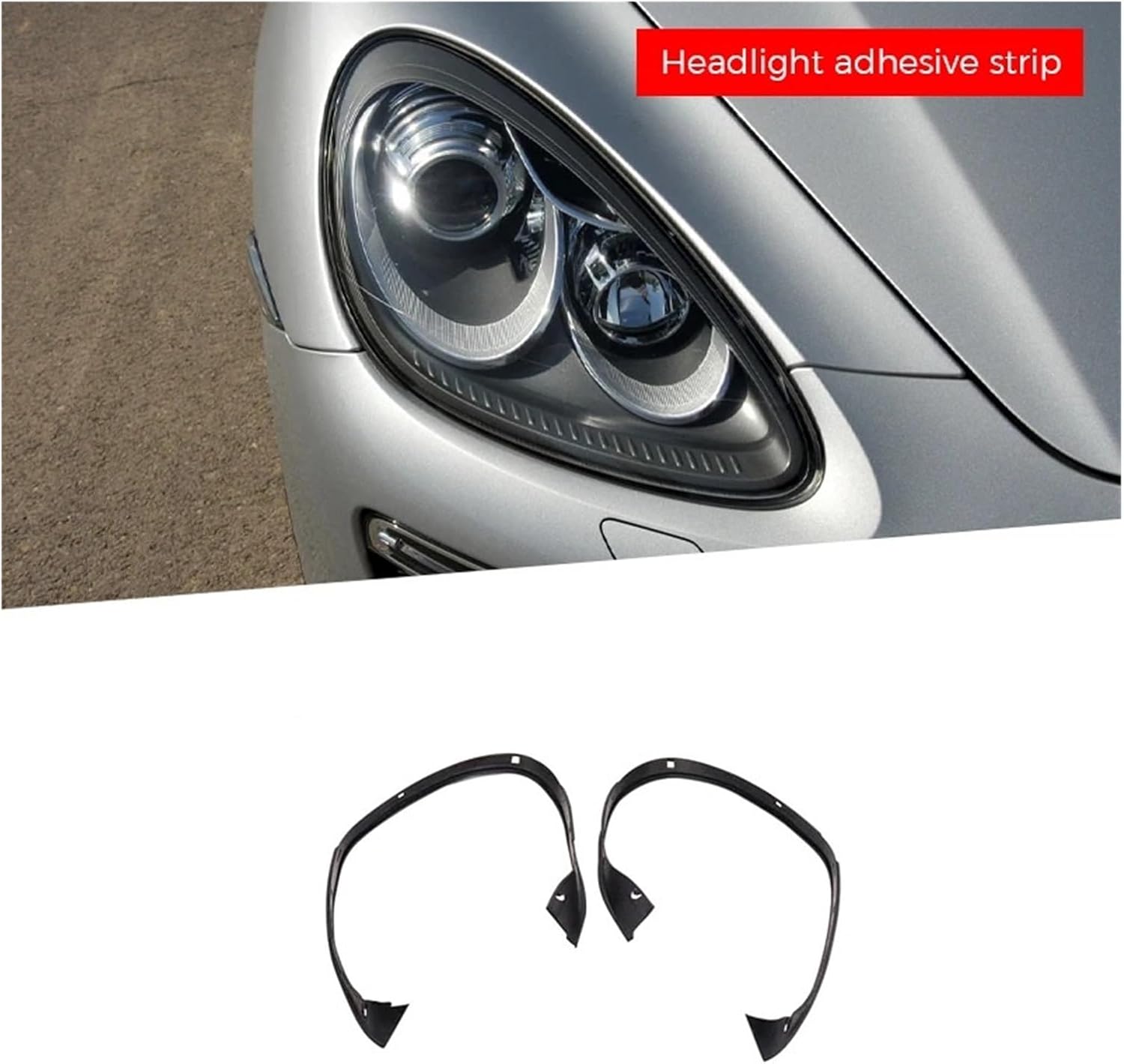 Headlight Rubber Sealing Strip Trim Lampshade Washer Seal Strip Gasket Compatible with Porsche Cayenne 2011-2014