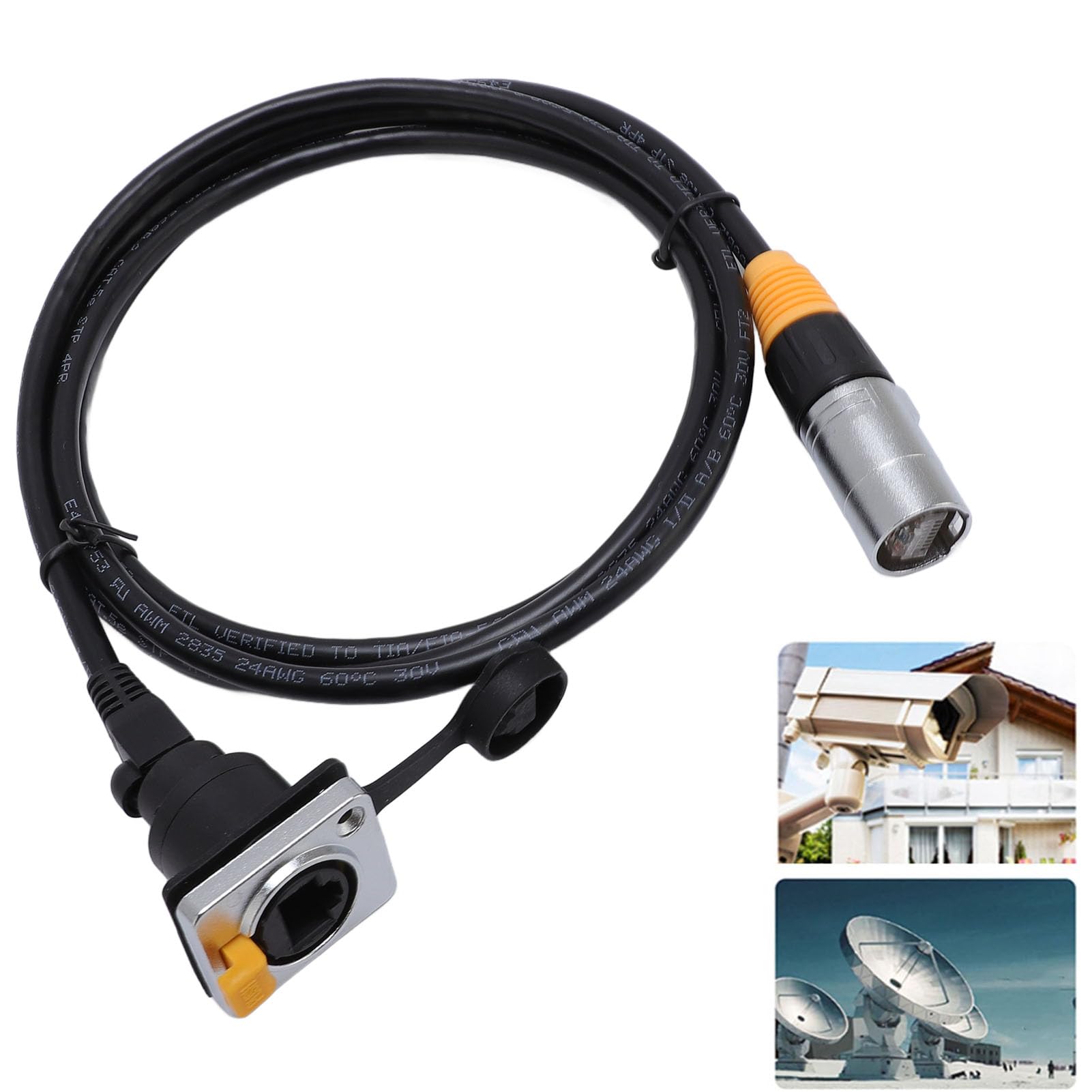 Câble d'Extension Ethernet STP RJ45 Mâle vers Femelle, Conception Étanche Connexion Stable Adaptateur Réseau LAN pour Routeurs Commutateurs Caméras (1.km/4.adjectif)