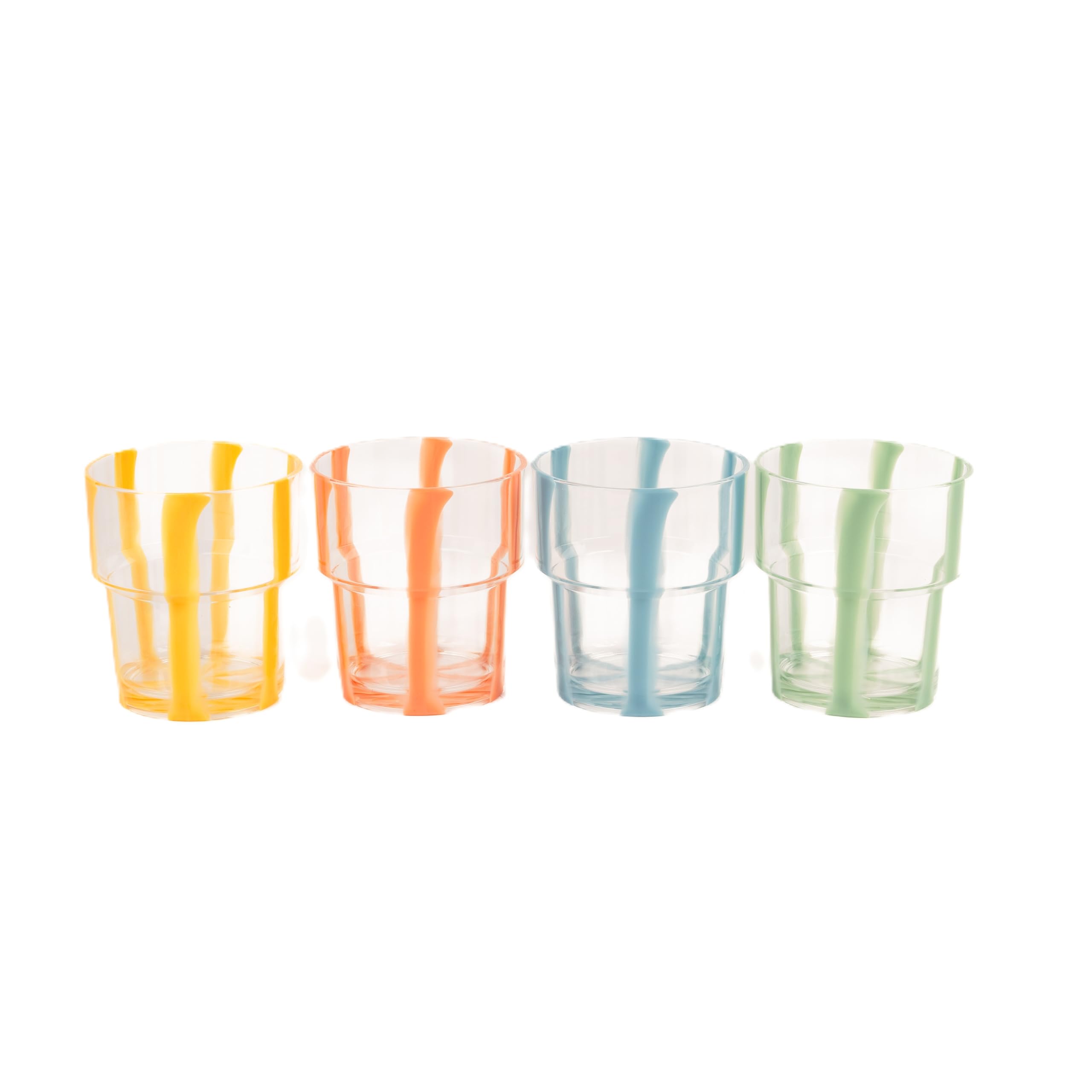 Summerhouse - Stacking Tumbler - Set of 4 - Green/Yellow/Blue/Orange