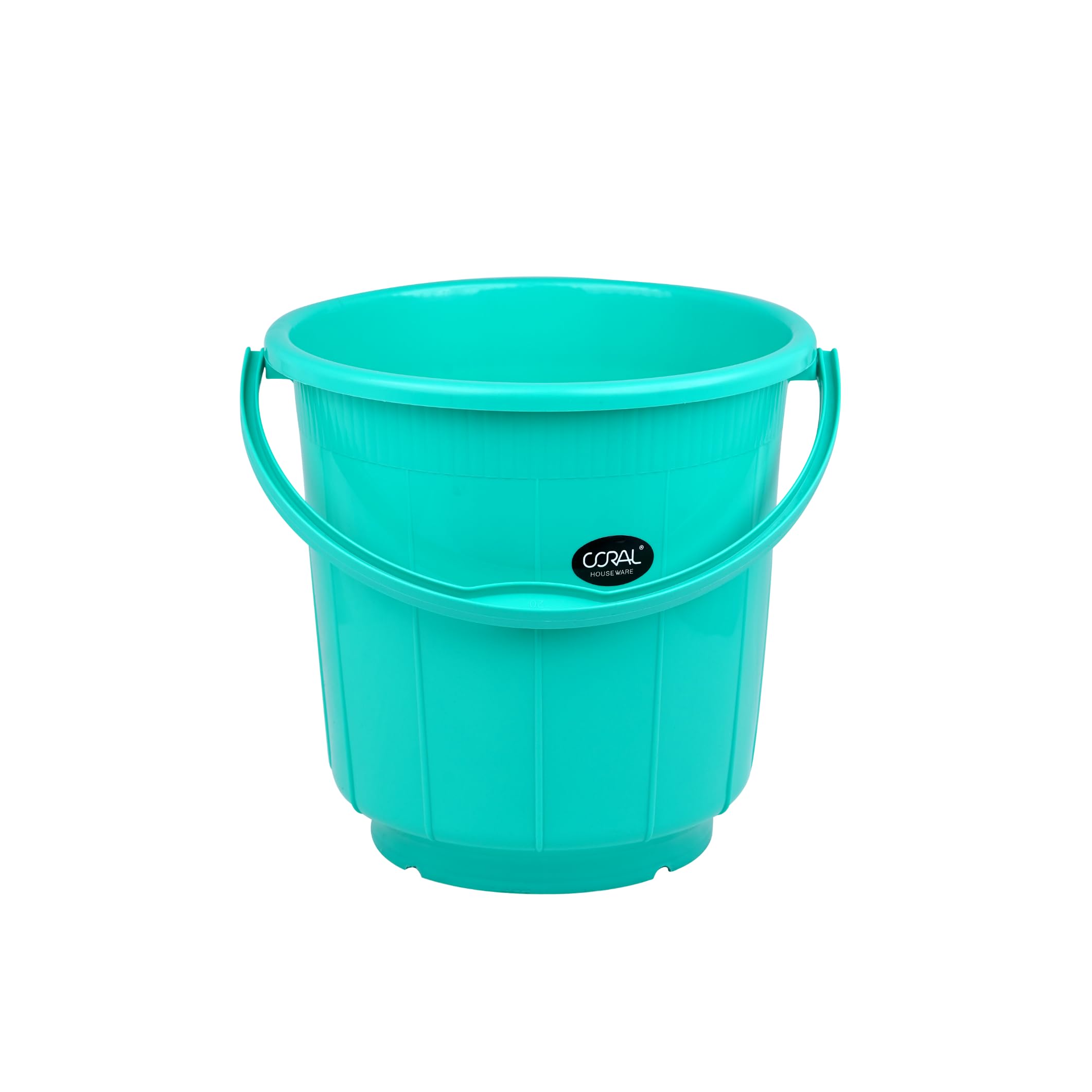 coral plastic classic green bucket 25 litre water for bathroom || kitchen || garden balti for daily use storage bucket for home