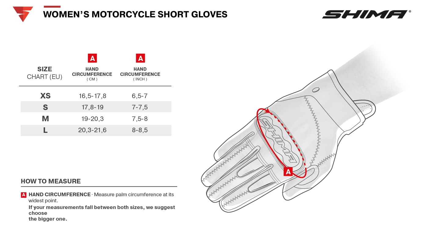SHIMA AIR 2.0 LADY Motrocycle Gloves for Women - Ventilated, Summer Mesh Riding Gloves Scooter with Knuckle and Finger Protectors, Reinforced Palm