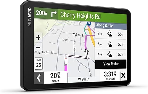 Miniatura 2 de Garmin dēzl OTR710, navegador GPS para camiones grande, fácil de leer de 7 pulgadas, enrutamiento personalizado de camiones, imágenes satelitales