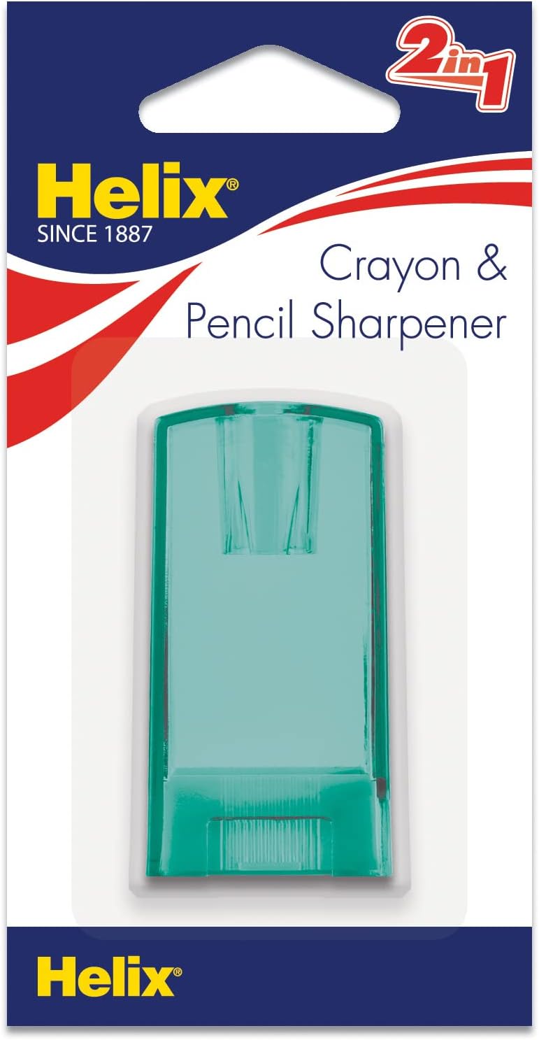 Helix Pencil & Crayon Canister Sharpener, Assorted Colors (37112)
