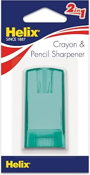Helix Pencil & Crayon Canister Sharpener, Assorted Colors 37112