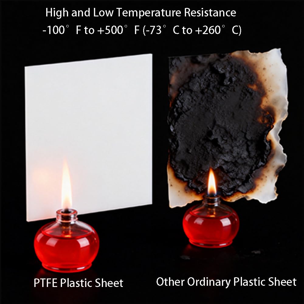 PTFE Plastic Sheet - 1/16" Thick, Non-Stick -4