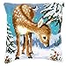 Vervaco Kit coussin au point de croix Cerf,Blanc,40 x 40 x 0,3 cm