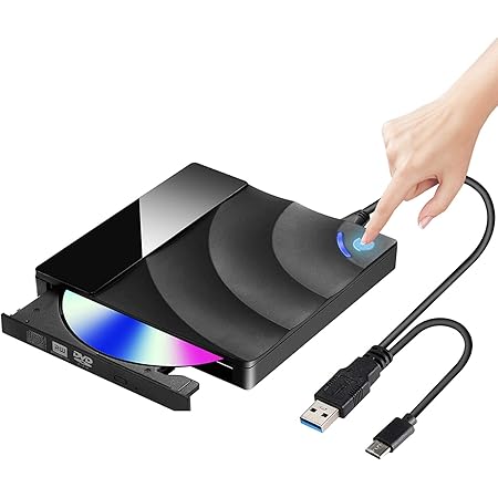 Amazon Co Jp Karsspor Dvdドライブ 外付け Usb 3 0 Type C Dvd プレイヤー ポータブル Dvd Cd 読取み 書込み タッチポップ式 高速 静音 軽量 超スリム Dvd Rw Cd Rw Window Mac Os対応 ブラック パソコン 周辺機器