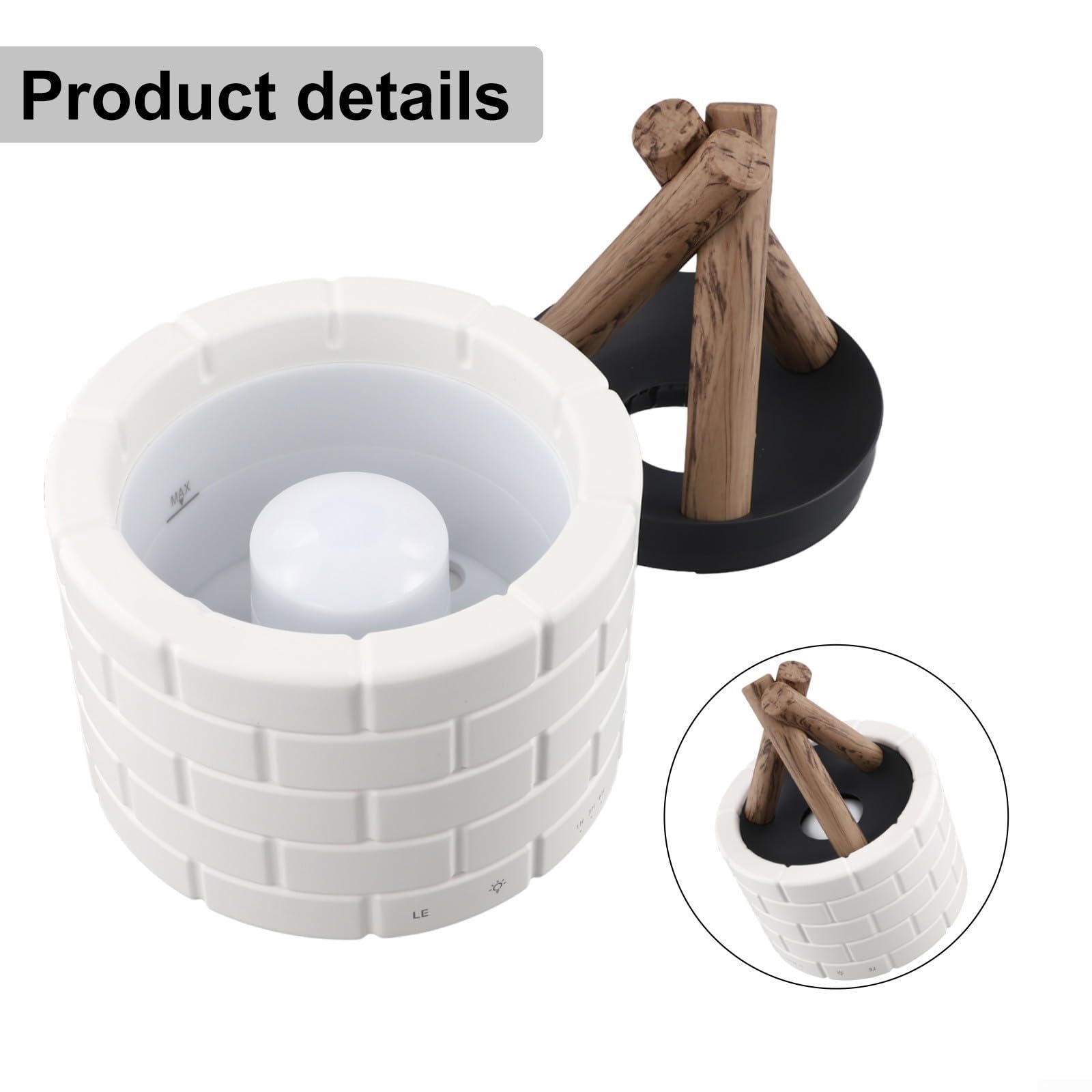 Umidificatore Fiamma per campeggio 250ml Diffusore Aromi con Luce LED per Oli Essenziali Purifiante per casa Ufficio