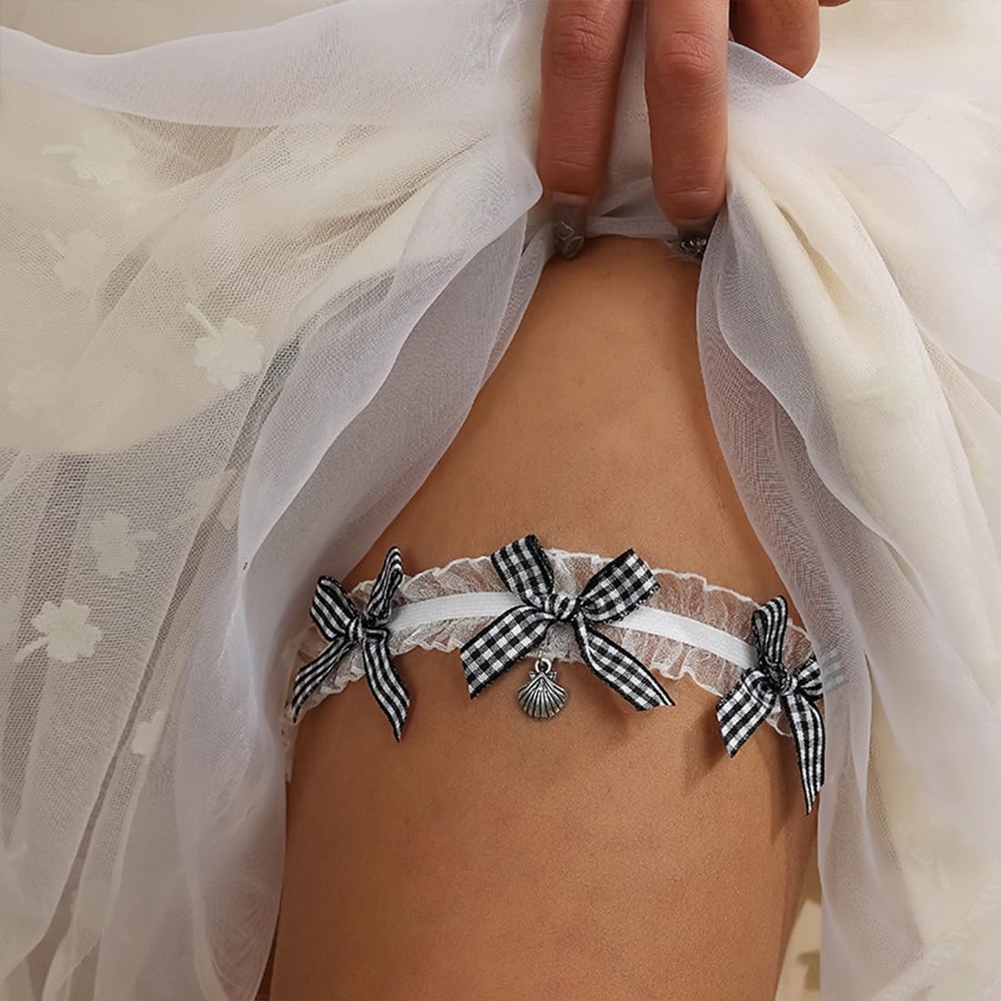 Fezf 2 Pièces Jartiere Femme Mariage,mariée Mariage