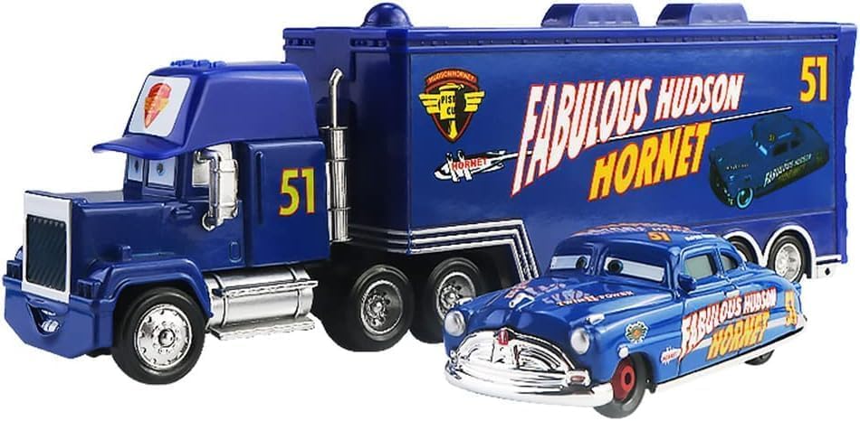 Newhope Camion Cars et Voiture de Course Enfant, Cars Jouet 2 Pièces Set Véhicules, Figurine...