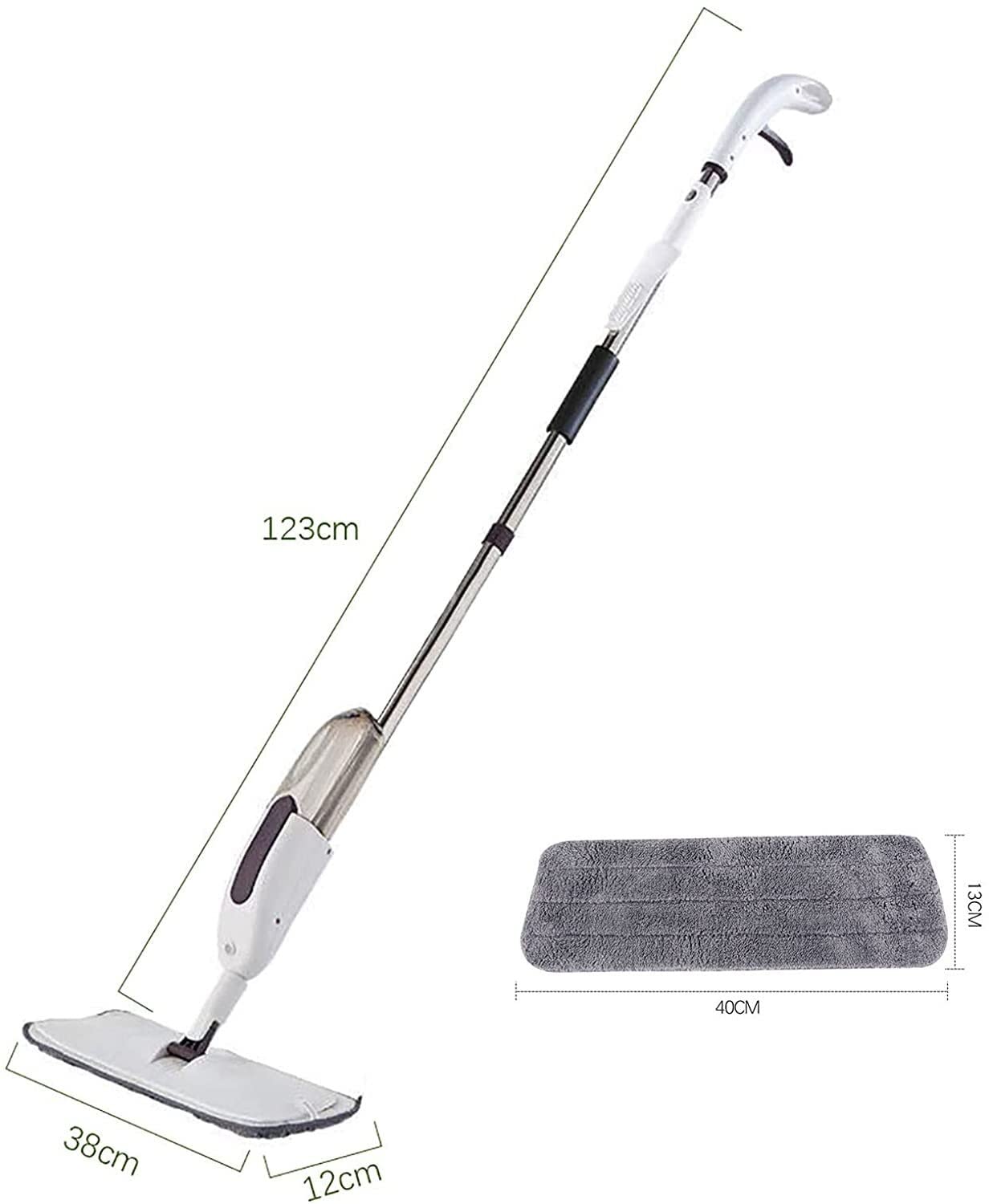 Mop do czyszczenia na mokro i na sucho Mop ze spryskiwaczem do czyszczenia podłóg, Mop do podłóg z butelką ze spryskiwaczem wielokrotnego użytku i zmywalnymi wkładkami z mikrofibry, do kuchni domowej