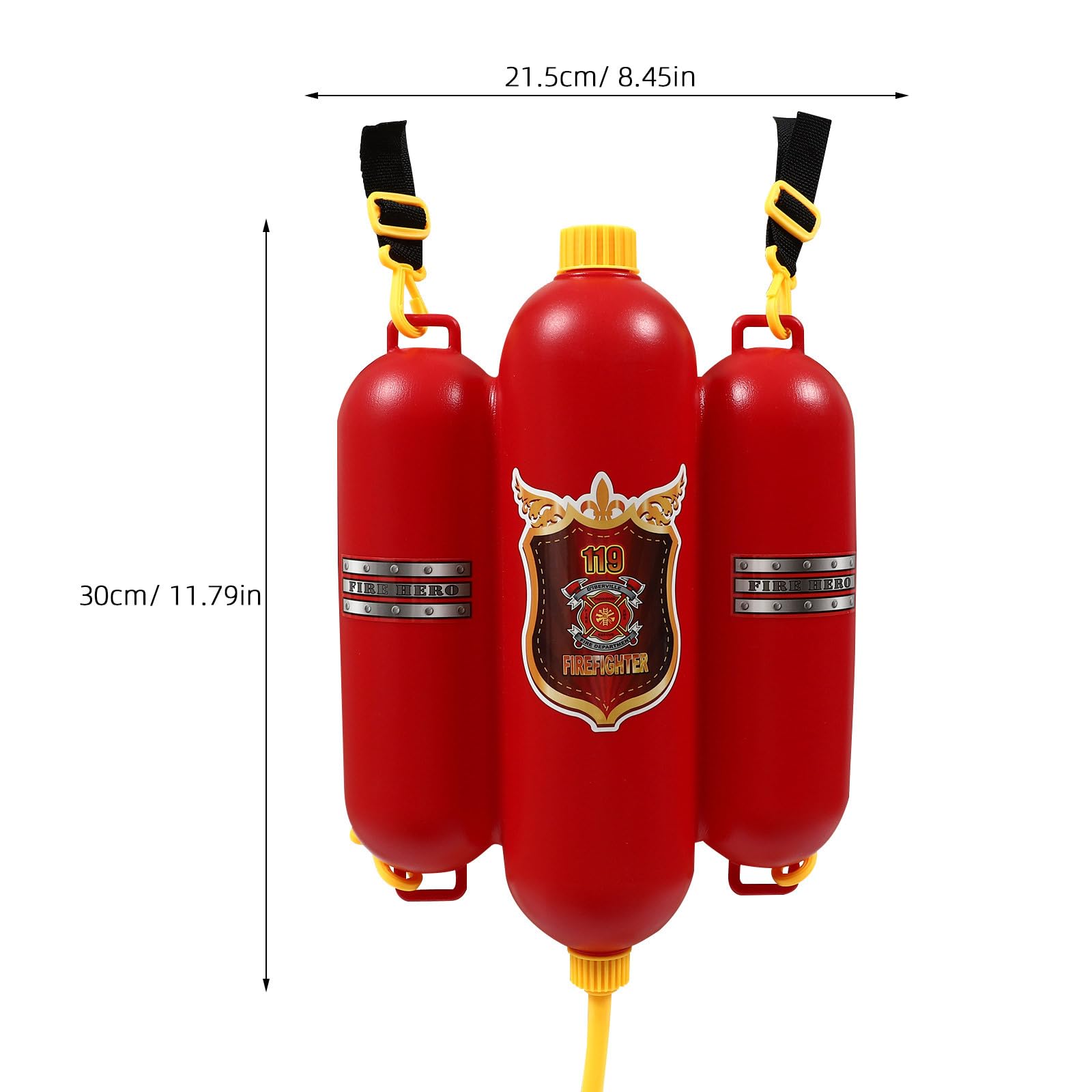 VICASKY Fire Backpack Water Fireman Backpack Water Toys Firefighter Costume for Bathtub Water Toy Pool Toys Summer Pool Toy Water for Ages 4-8 Beach Squirter Red Plastic - Image 2