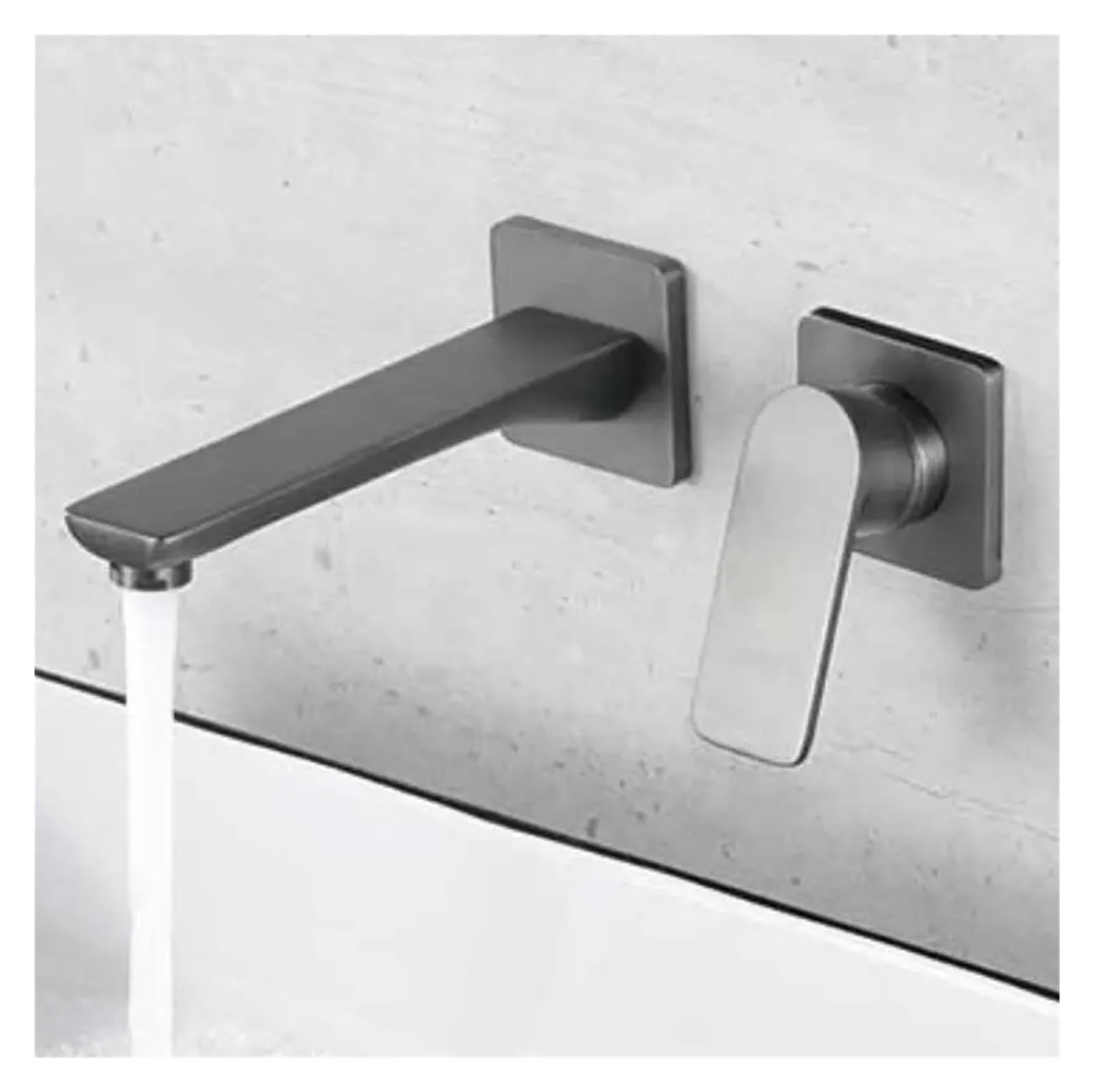 Mitigeur dissimulé gris mat avec commande eau chaude et froide pour vasque - 6