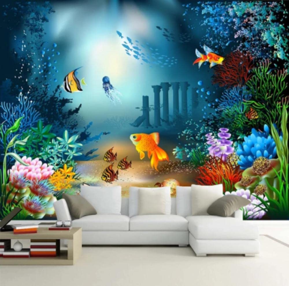 Buy Yosot Custom 3D Mural Wallpaper Underwater World Sea Fish Seaweed