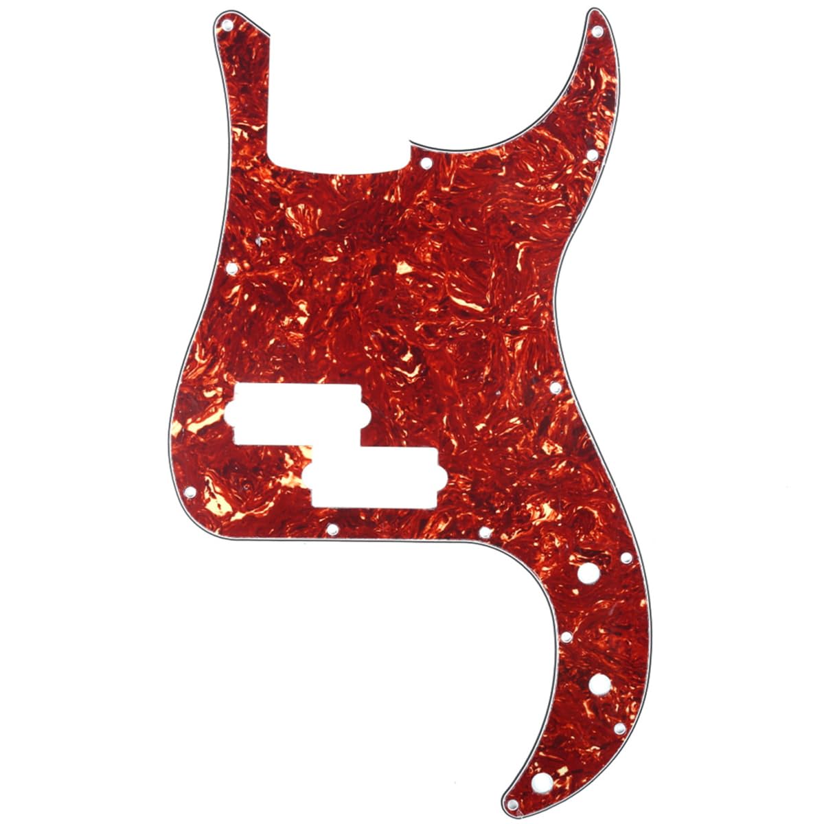13 Hole P Bass Pickguard for Fender American/Mexican Standard Precision Bass,4Ply Vintage Tortoise