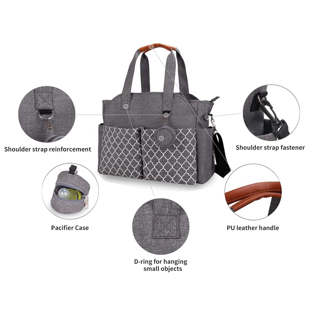 Sac à langer pour bébé, gris