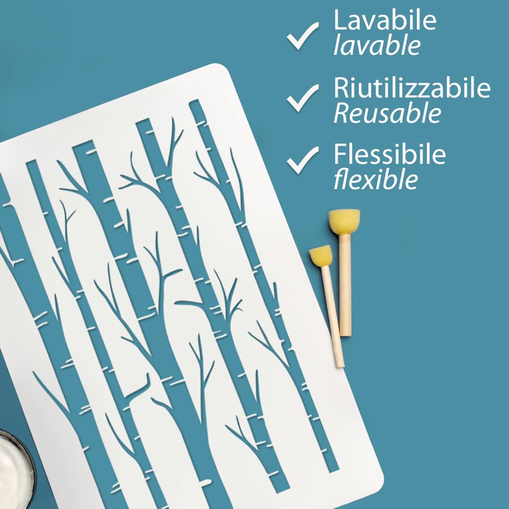 RE-COVERTILES - Stencil for Painting and Decoration, Model - 17, 60x40 cm - Image 3