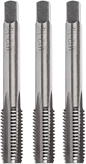 Metric Thread Steel Tap Tapping Thread Cutting Tool M12 x 1.75mm Right Hand Thread Cutting Tool Shank Taper and Plug 4 Straight Flute - 3PCS