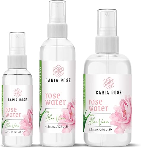 Miniatura 2 de Spray hidratante de agua de rosas con aloe vera  Tónico facial de agua de rosas con aloe vera (1.7 oz (tamaño de viaje))