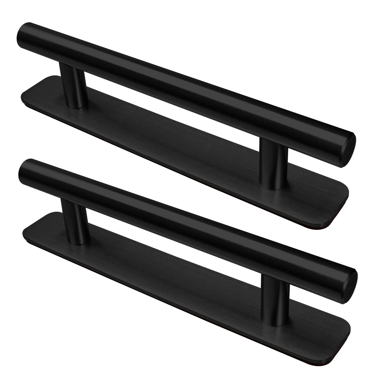 LYCXAMES Pack of 2 Self-Adhesive Furniture Handles, Stainless Steel Cabinet Handles, No Drilling Handles, Door Handles, Drawer Handles for Kitchen Cabinets, Sliding Doors, Balcony Door, Window, 128