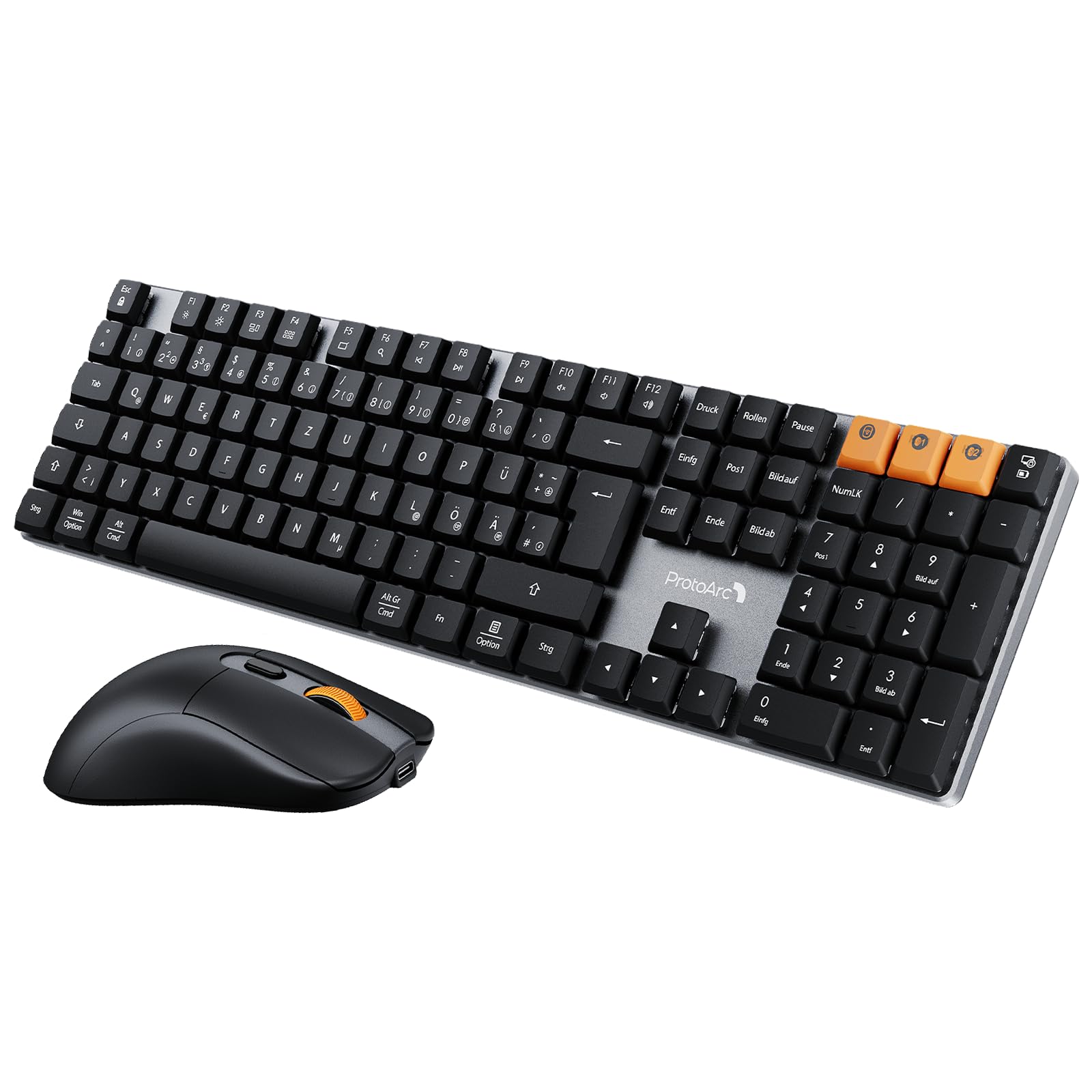 ProtoArc KM310 Mechanisches Tastatur Maus Set, QWERTZ, Rote Schalter