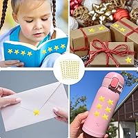 Vista 7 de 1080 UNIDADES de calcomanías de estrella doradas, calcomanías de estrella pequeñas, 20 hojas de calcomanías de estrella metálicas de aluminio