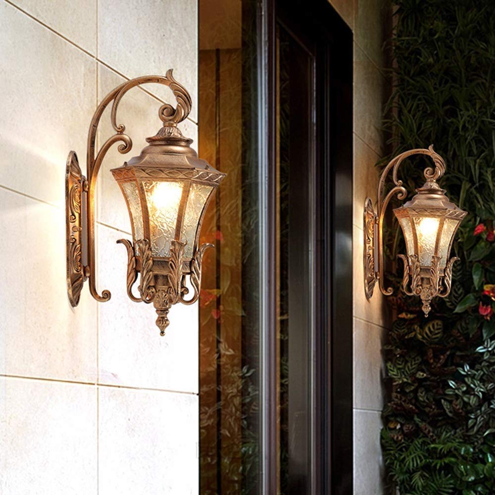 Applique murale d'extérieur industrielle rétro, lanterne créative extérieure étanche E27, applique murale décorative pour patio, jardin, villa, terrasse, poteau de porte, balcon, porte de maison