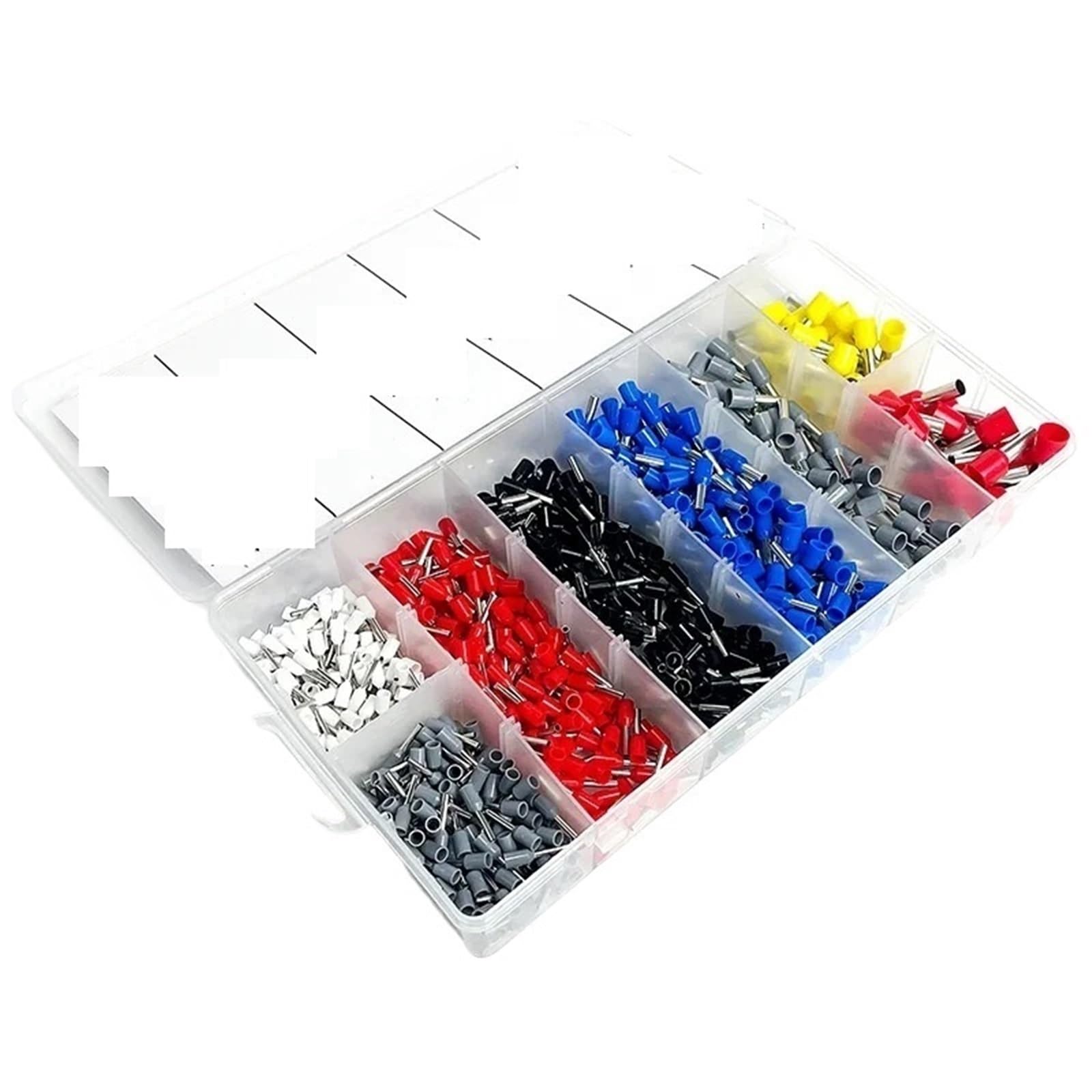 Baynopurin 800Pcs Round Insulated Crimp Terminals 200-1900Pcs E0508 E7508 E1008 Pre Insulated Ring Crimp Terminal Industrial Electrical Wiring Connector(800Pcs)