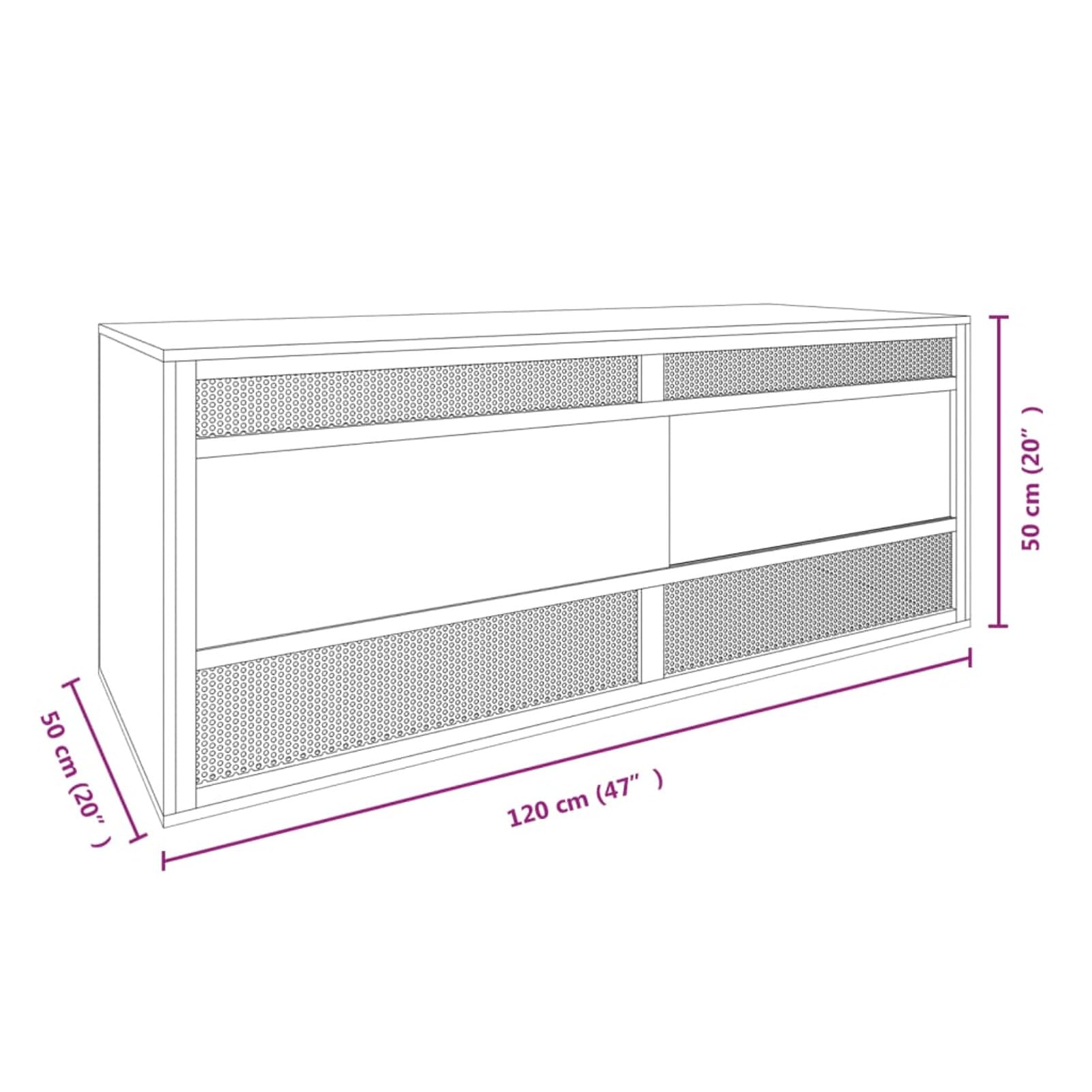 Homgoday Terrario de madera multicapa 120 x 50 x 50 cm, decoración de muebles, muebles de interior/exterior para salón, oficina