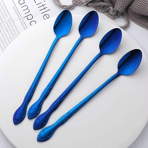 Miniatura 133 de Juego de 12 cucharas de café, mini cucharas de café, cucharas de espresso de acero inoxidable, cucharas pequeñas para postre, té, aperitivo, 4.6