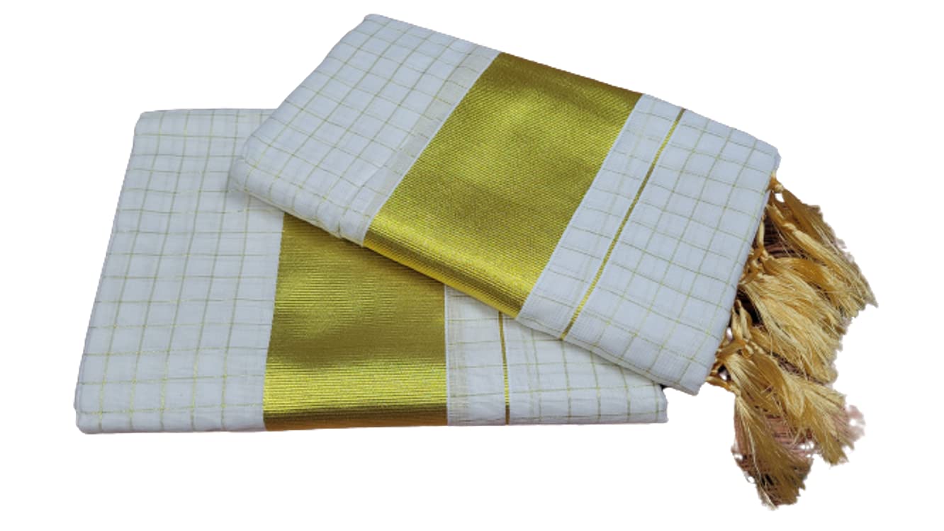 Kerala Kasavu Premium Zari Kunjam Single Set Mundu-image-27