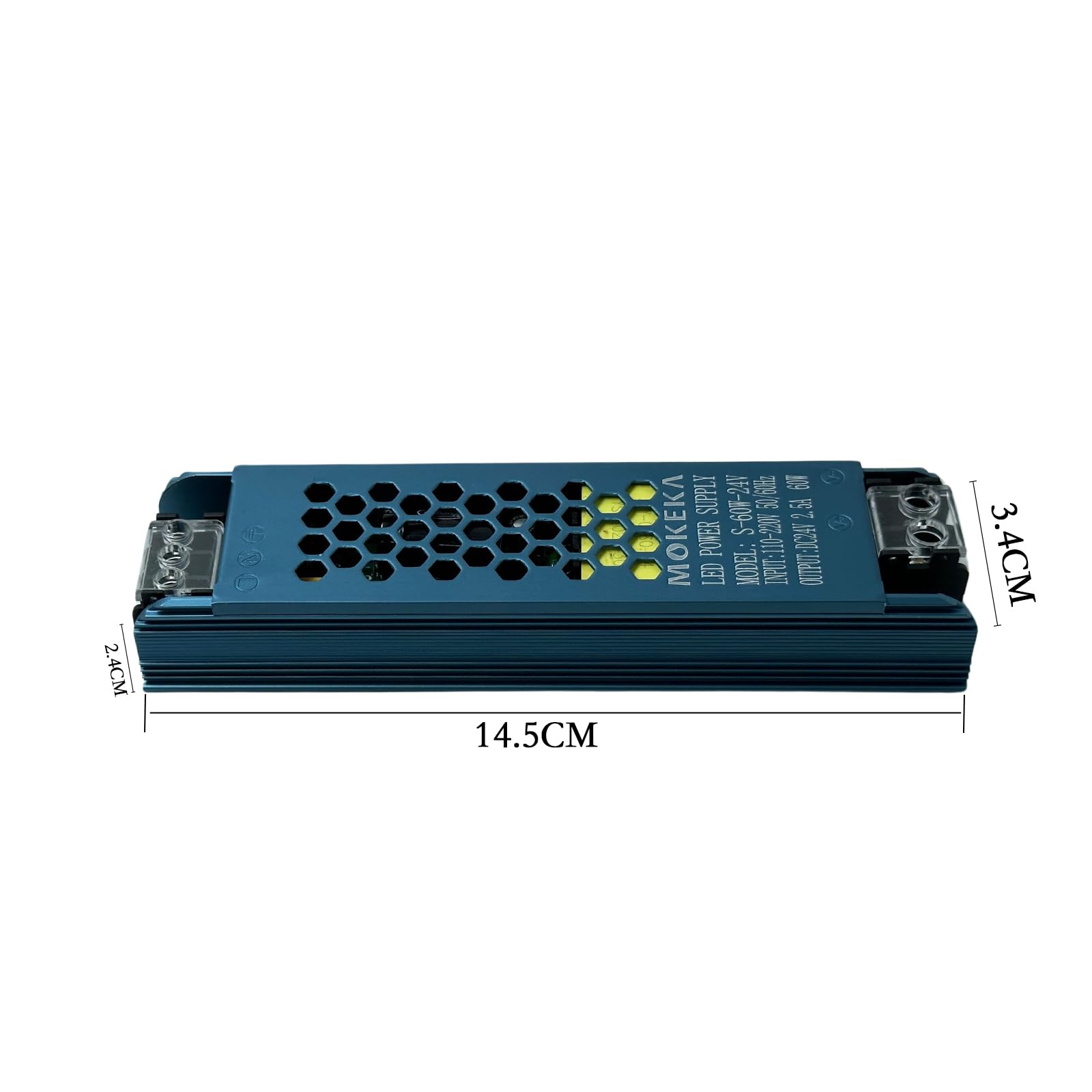 Alimentatore 24V 2.5A 60W, Trasformatore AC 110/220V a DC, MOKEKA Interruttore di Alimentazione Elettrica per Tensione