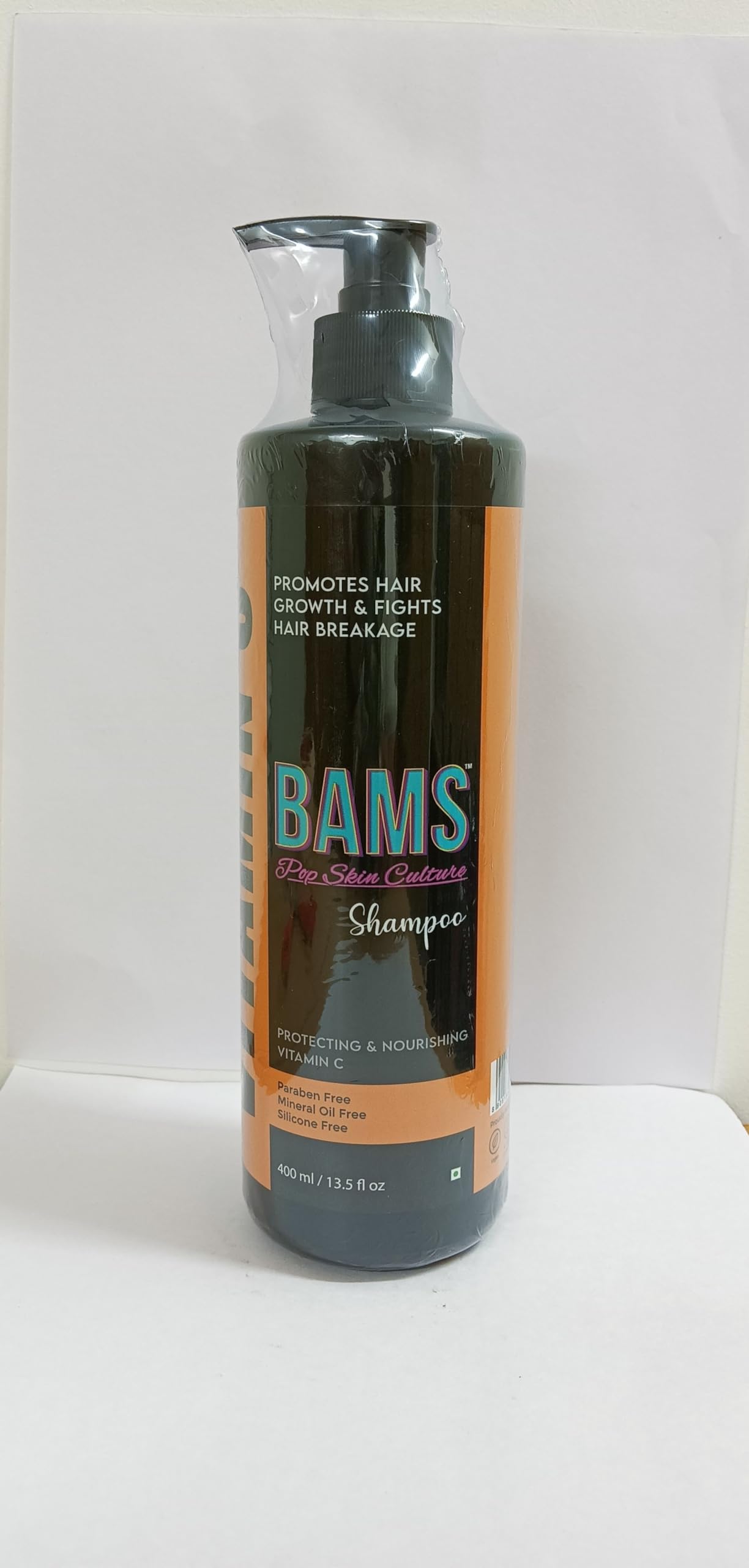 BAMS | Vitamin C Shampoo | Citrus-Infused Formula for Revitalized, Stronger Hair | Nourishes Follicles & Promotes Growth | Natural Shine with Vitamin C | For hair growth | For Women & Men | 400ml