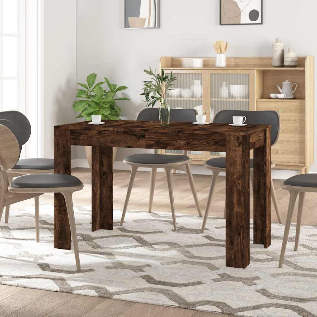 vidaXL Mesa de Comedor, Mueble Mostrador, Mesa de Cafetería Bistró, Mueble para Cocina Restaurante, Madera de Ingeniería Roble Ahumado