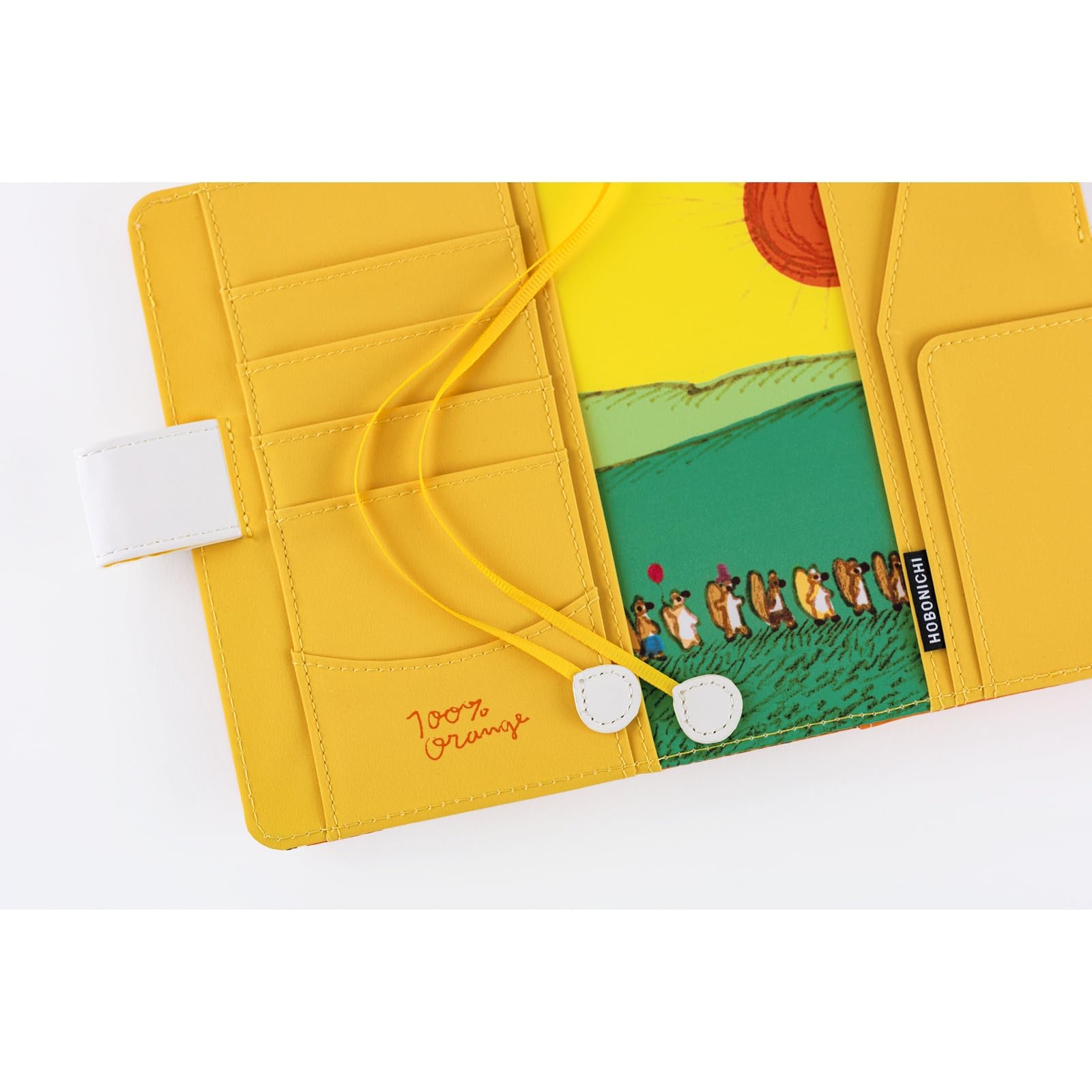 Hobonichi Techo A6 Planner Cover – 100% ORANGE: Squirrel Squadron (Original Size, Cover Only)