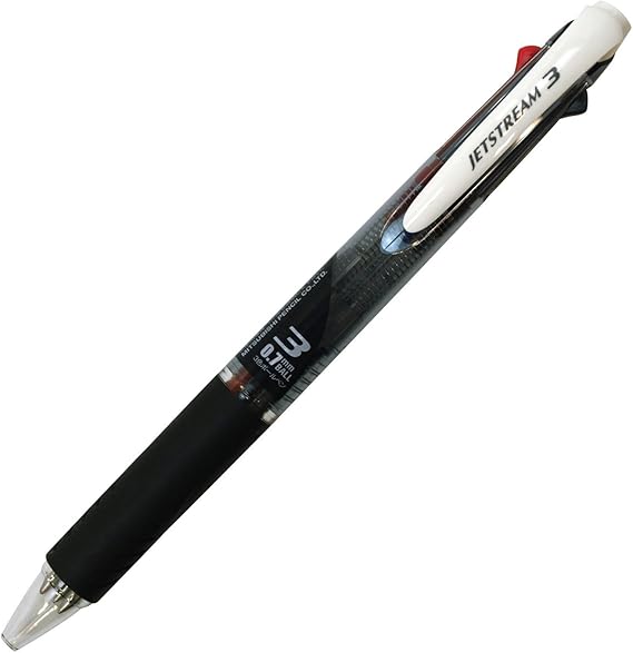 Uni Ballpoint Pen Jetstream 3 Color Red, Blue Ink 0.7mm, Black