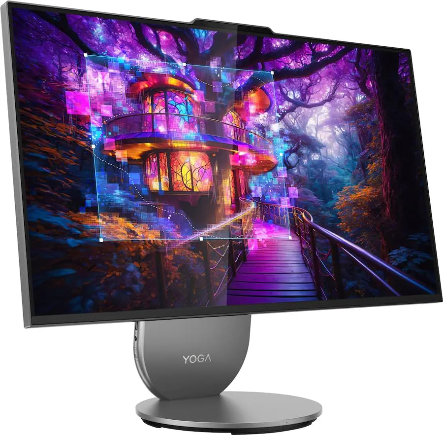 Image of Lenovo Yoga AIO 27 inch All‑in‑One - Intel Core Ultra 7 255H, Arc 140T GPU Win 11 Pro, 2‑Year CPS Warranty Upgrade - Luna Grey (2TB SSD|16GB RAM)