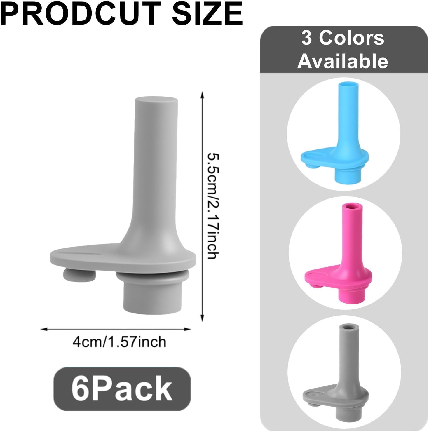 Compatible with Zak Replacement Bite Valve,6 Pack Silicone Replacement Bite Valve for Zak Designs Kelso 15oz Water Bottles,BPA-Free,Reusable Straw Valves.